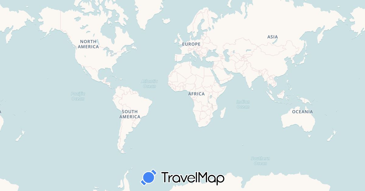 TravelMap itinerary: driving in United Arab Emirates, Angola, Argentina, Austria, Australia, Bosnia and Herzegovina, Bangladesh, Belgium, Bulgaria, Bolivia, Brazil, Botswana, Canada, Switzerland, Chile, China, Colombia, Costa Rica, Cuba, Czech Republic, Germany, Denmark, Algeria, Egypt, Spain, Ethiopia, Finland, France, United Kingdom, Ghana, Greece, Guatemala, Honduras, Hungary, Indonesia, Ireland, India, Iran, Italy, Jamaica, Jordan, Japan, Kenya, South Korea, Kazakhstan, Liberia, Latvia, Libya, Morocco, Mauritania, Mexico, Malaysia, Namibia, Nigeria, Nicaragua, Norway, New Zealand, Panama, Peru, Philippines, Pakistan, Poland, Portugal, Romania, Russia, Saudi Arabia, Sweden, Slovenia, Senegal, Thailand, Turkey, Taiwan, Ukraine, United States, Uruguay, Venezuela, Vietnam, South Africa (Africa, Asia, Europe, North America, Oceania, South America)